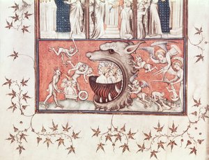 Ms Fr 22912 Fol.2v Detalj av helvetet, från 