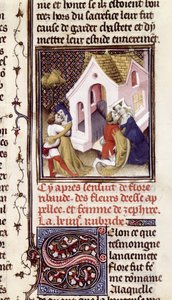 Fr 598 f.97 Prostituerade med klienter, från Des Claires et Nobles Femmes, av Giovanni Boccaccio (1313-75) c.1403 av French School