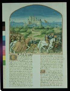Fr 91 Fol.81v Sida från The Story of Merlin av Robert de Boron, c.1482-89 av French School