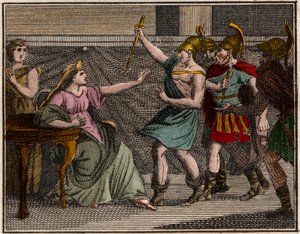 Mordet på Olympias (Mor till Alexander Great). av French School