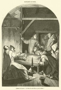 Louvren, Saint Brunos död (gravyr) av French School
