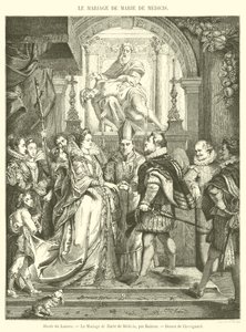 Louvren, Marie de Medicis bröllop (gravyr) av French School