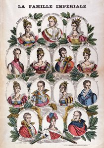 Napoleon Bonaparte och hans familj av French School