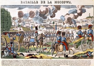 Napoleon I i slaget vid Moskova av French School
