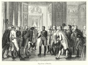 Napoleon a Dresde (gravyr) av French School