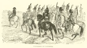 Napoleon vid Bayonne (gravyr) av French School