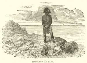 Napoleon vid Elba (gravyr) av French School