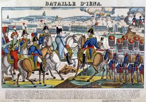Napoleon vid slaget vid Jena (1806-10-13) - bild av Epinal av French School