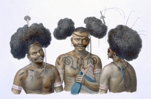 Infödda i Nya Guinea, 1826 av French School