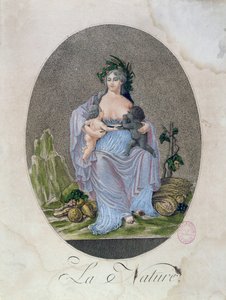 Nature Ammar en svart bebis och en vit bebis, c.1792 av French School