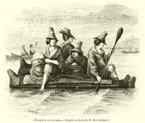 Segling på balsamerna (gravyr) av French School