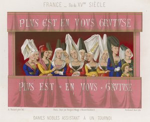 Adelskvinnor som deltar i en turnering av French School