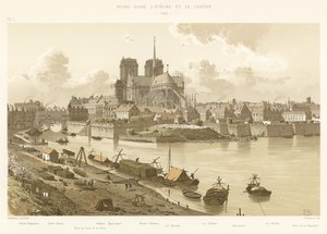 Notre-Dame lEveche och klostret, 1595 av French School