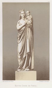 Notre Dame de Paris (färg litho) av French School