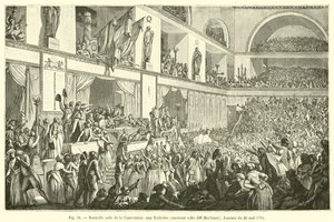 Ny kongresshall, vid Tuilerierna, före detta maskinrum, den 20 maj 1795 av French School