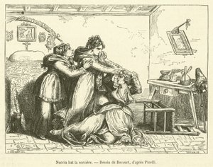Häxan slår häxan (gravyr) av French School