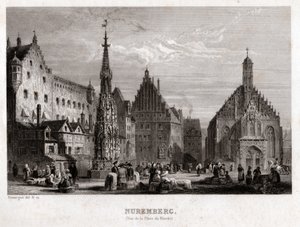 Nürnberg. (gravyr, ca 1830) av French School
