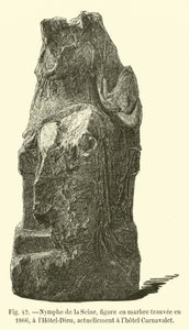 Seinenymf, marmorfigur som hittades 1866, på Hotel-Dieu, för närvarande på Hotel Carnavalet av French School