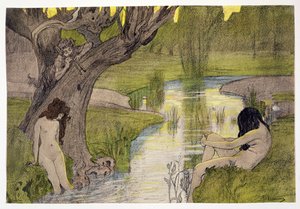 Nymphs Bathing, från LEstampe Moderne, publicerade Paris 1897-99