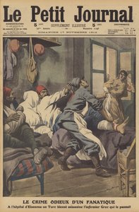 En fanatikers avskyvärda brott (färg litho) av French School