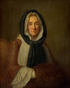 Gammal kvinna med en muff, andra hälften av 1700-talet (olja på duk) av French School