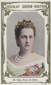 Olga, Greklands drottning (färgad bild) av French School