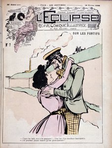På befästningarna: bad boy (thug) och hans flickvän - couv. "" Förmörkelsen""" av 1899-02-16. av French School