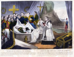 Öppnande av Napoleons kista på ön S:t Helena, 16 oktober av French School