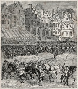 Otto von Guericke Magdeburg hemisfärexperiment, som visade atmosfärstryck - Erfarenhet av Otto von Guericke (Otto de Guericke av French School