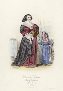 Utomhusdräkt från Ludvig XIII av Frankrikes tid av French School