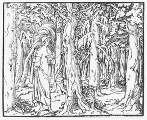 Sida från "Discourse on the Dream of Poliphile", av Francesco Colonna, 1546 av French School