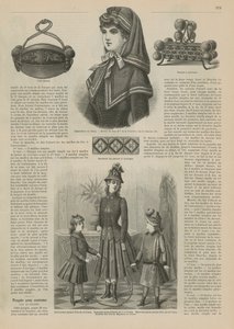 Sida från La Mode Illustree, 1885 av French School