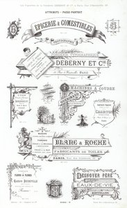 Sida från typografiska vinjetter (gravyr) av French School
