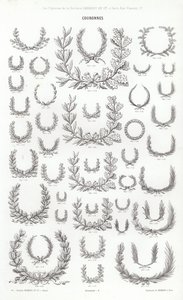 Sida från typografiska vinjetter (gravyr) av French School