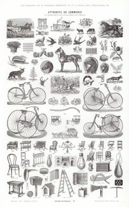 Sida från typografiska vinjetter (gravyr) av French School