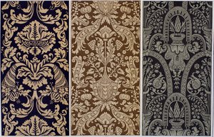 Malet lærred, gravering fra Dictionary of Furnishing and Decoration, Vol III, Henry Havardswed av French School