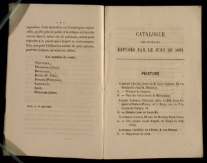Målningskapitlet, från Salon des Refuses, 1863 av French School