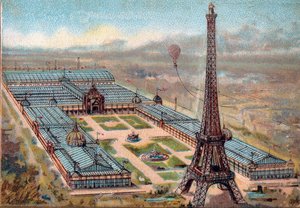 Paris. Universell utställning 1889: Eiffeltornet. av French School