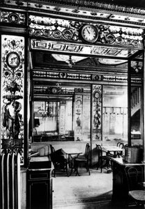 Paris, inne i kaféet, Grand Vefour. av French School