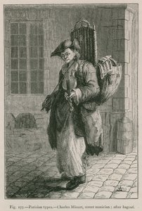 Parisian Types, Charles Minart, Street Musician; efter Ingouf av French School