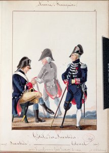 Patienter på Hotel des Invalides, 1809-11 (wc på papper) av French School