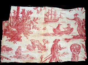 Paul och Virginie Toile de Jouy av French School