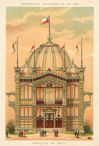 Paviljongen i Chile, världsutställning 1889, Paris av French School