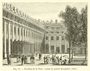 Pavillon de la Paix, mot galleriet Beaujolais, 1815 av French School