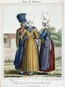 Bönder i Bordeaux - litografi av French School