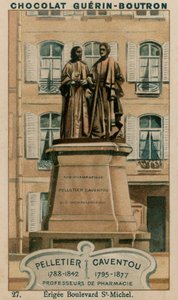 Pelletier, 1788-1842, Caventou, 1795-1877, professorer i farmaci, Erigee Boulevard St-Michel av French School