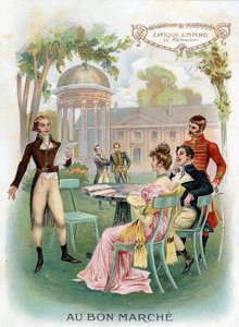 Empireperiod: Malmaison. Kromolitografi "Au Bon Marche" cirka 1890. av French School