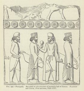Persepolis, Bas-relief på understrukturen av hypostyle hall av Xerxes av French School