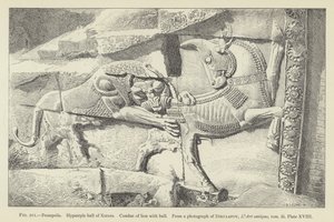 Persepolis, Hypostyle hall av Xerxes, strid mellan lejon och tjur av French School