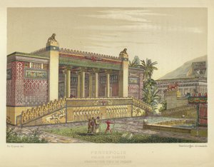 Persepolis, Darius palats, perspektivvy av fasaden av French School